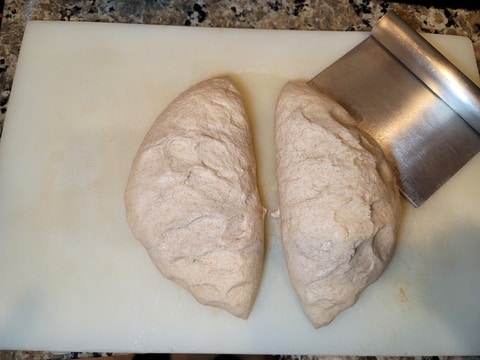 Sourdough Bagels Dough First Cut