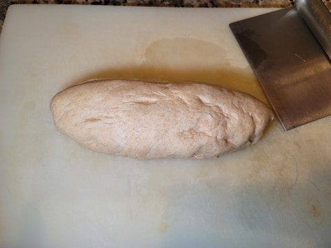 Sourdough Bagels Dough rolled into a log